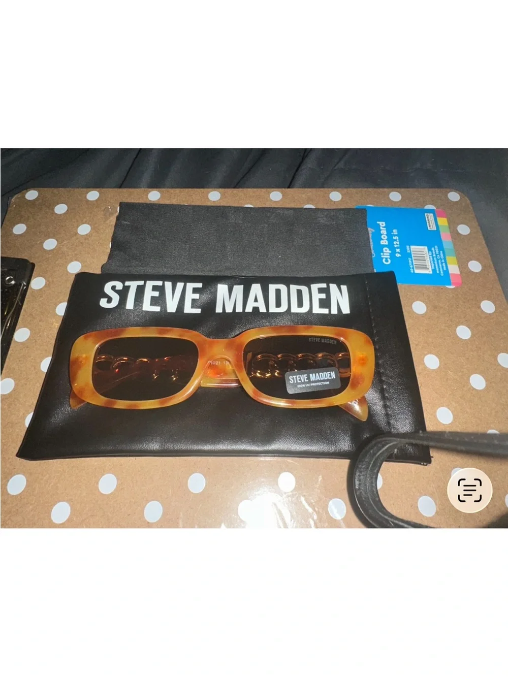 Steve Madden Amber Tortoise Rectangular Sunglasses